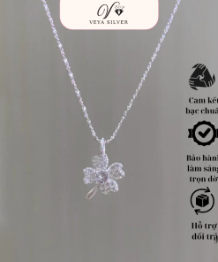 Dây chuyền 4 lá bạc 925 VEYA Silver dáng mảnh nhỏ xinh