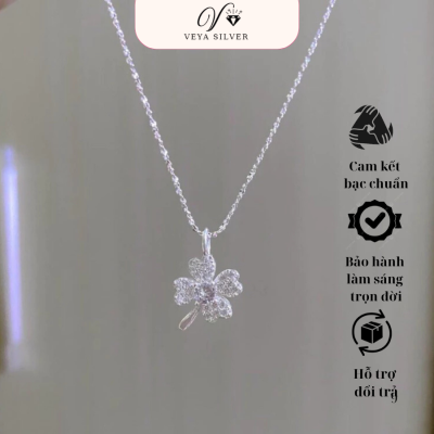 Dây chuyền 4 lá bạc 925 VEYA Silver dáng mảnh nhỏ xinh