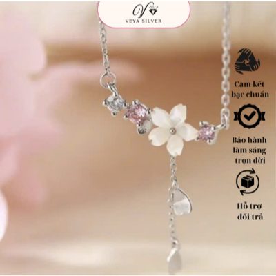 Vòng Bạc Hoa Anh Đào Veya Silver – Bạc 925 Cao Cấp, Thiết Kế Thanh Lịch