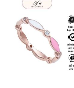Nhẫn bạc phối màu VEYA Sliver