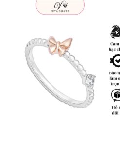 Nhẫn Bạc đính đá VEYA Silver Bướm Đính Đá